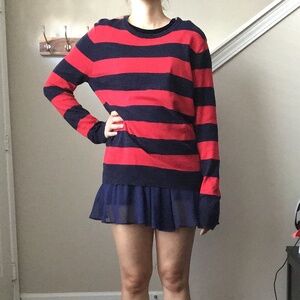 Express Men’s Small Navy/Red Sweater